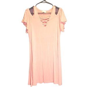 Simply Southern M pink midi dress